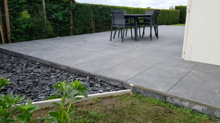 Terrasse dalle sur plot à Redon (35600)